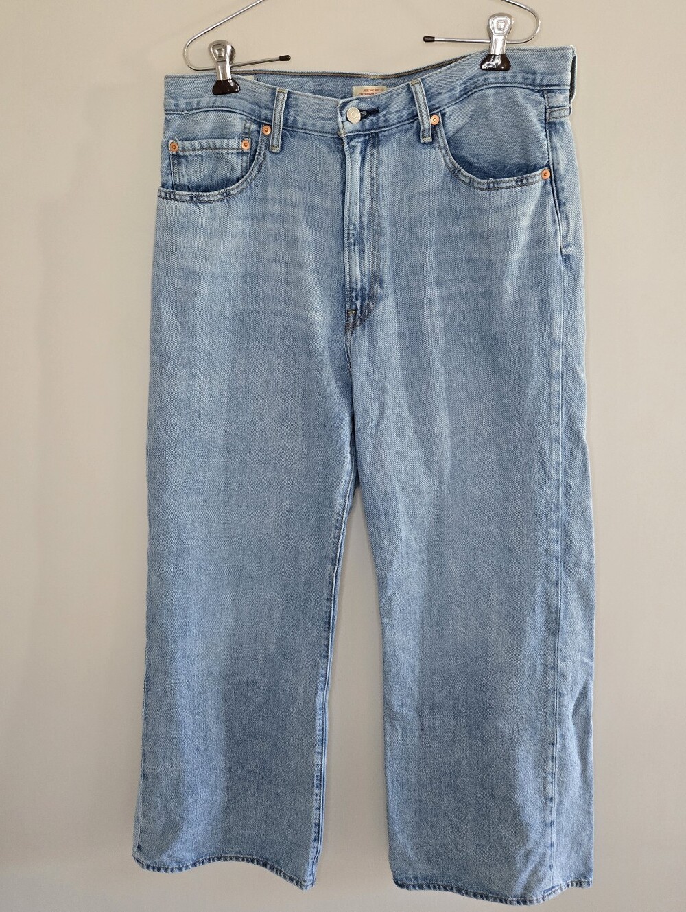 Levi's Ribcage Wide Leg jeans, light wash, size 33, 100% cotton, 31" inseam, new
